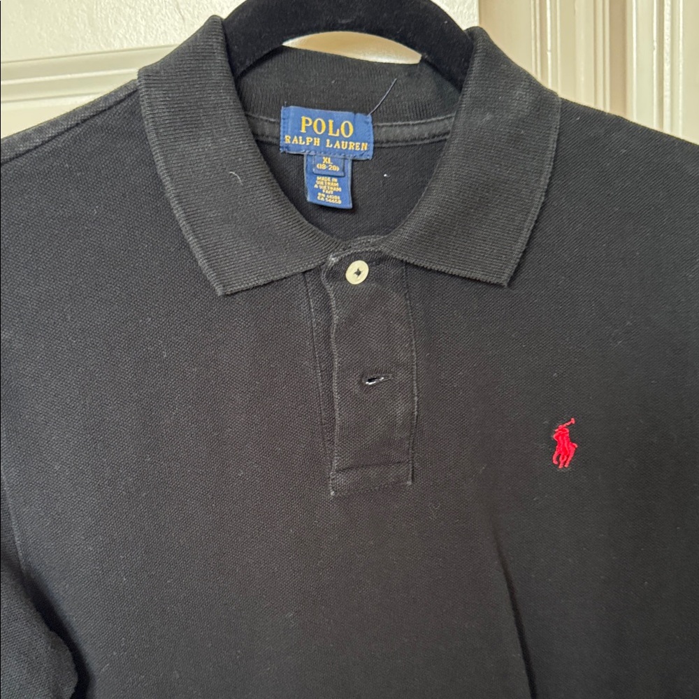 Polo by Ralph Lauren Black Polo Shirt with Red Logo